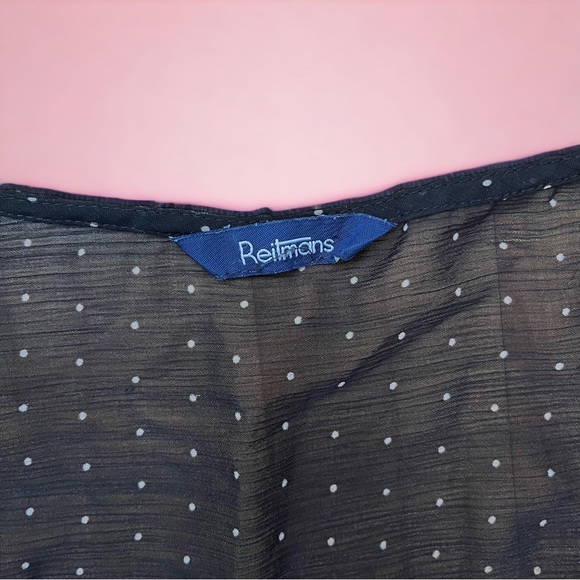 [L] REITMANS Black blouse - Picture 7 of 7